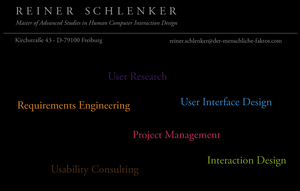 Reiner Schlenker - Usability-Consulting